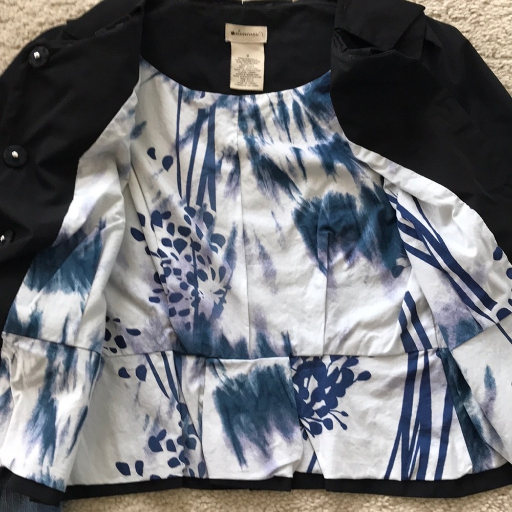 Anthropologie Black Petal Collar Jacket - Picture 5 of 7